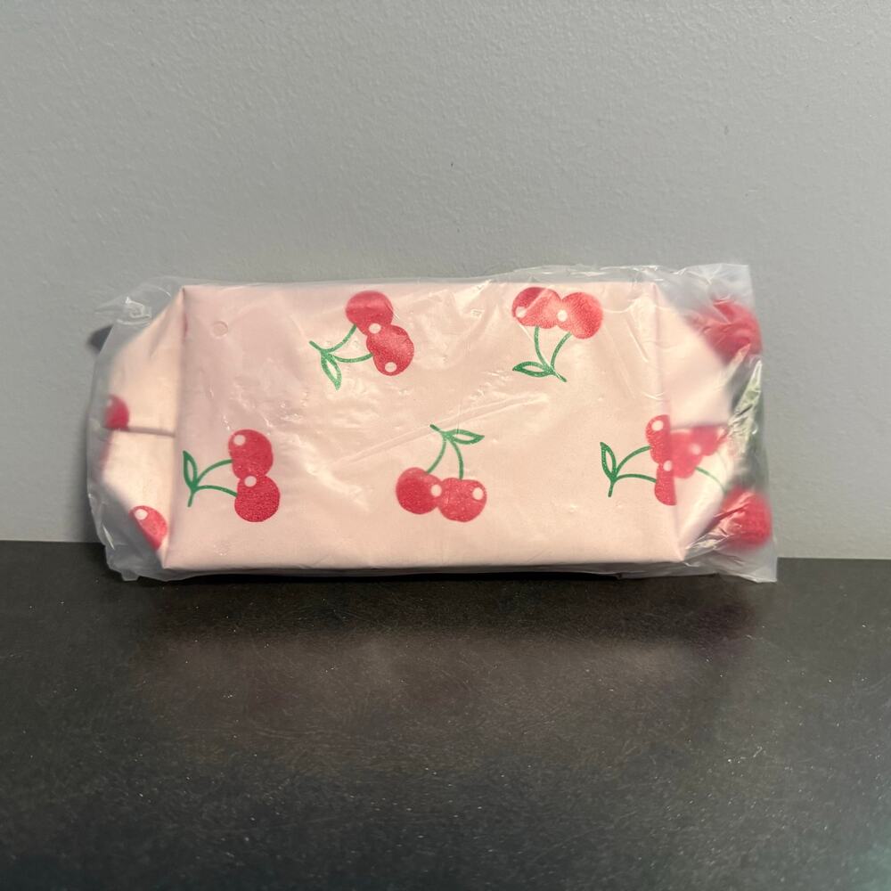 Ulta Beauty Pink & Red Cherry Print Makeup Case NEW - Picture 6 of 6